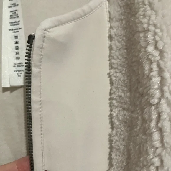 Lululemon Collarless Textured Fleece Full Zip Coat NWT
